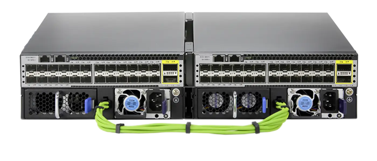 S5424XH-2C-EI, Halfsize switch with24x10GSFP+,2x100GQSFP28,, L3 Management Fiber Switch